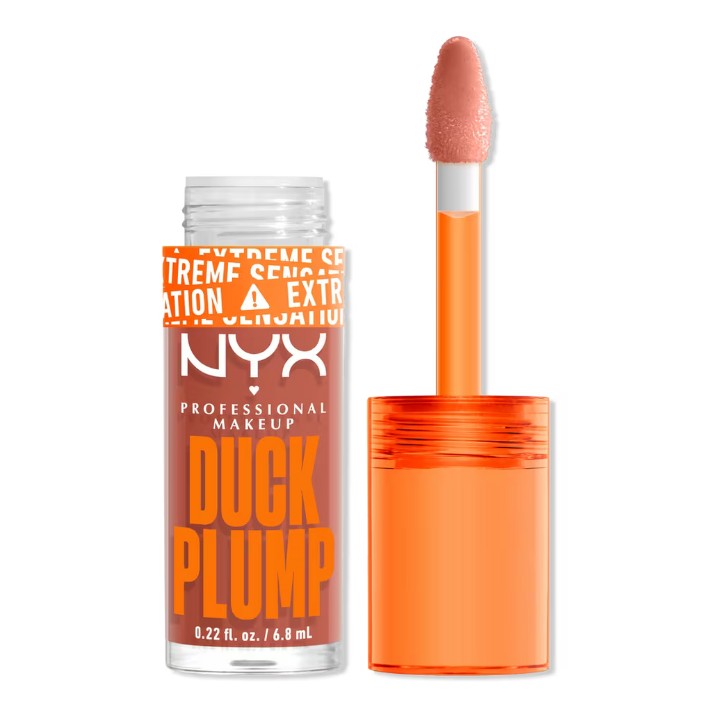 NYX Professional Makeup Duck Plump Lip Plumping Lip Gloss Apri-Caught 6.8mL