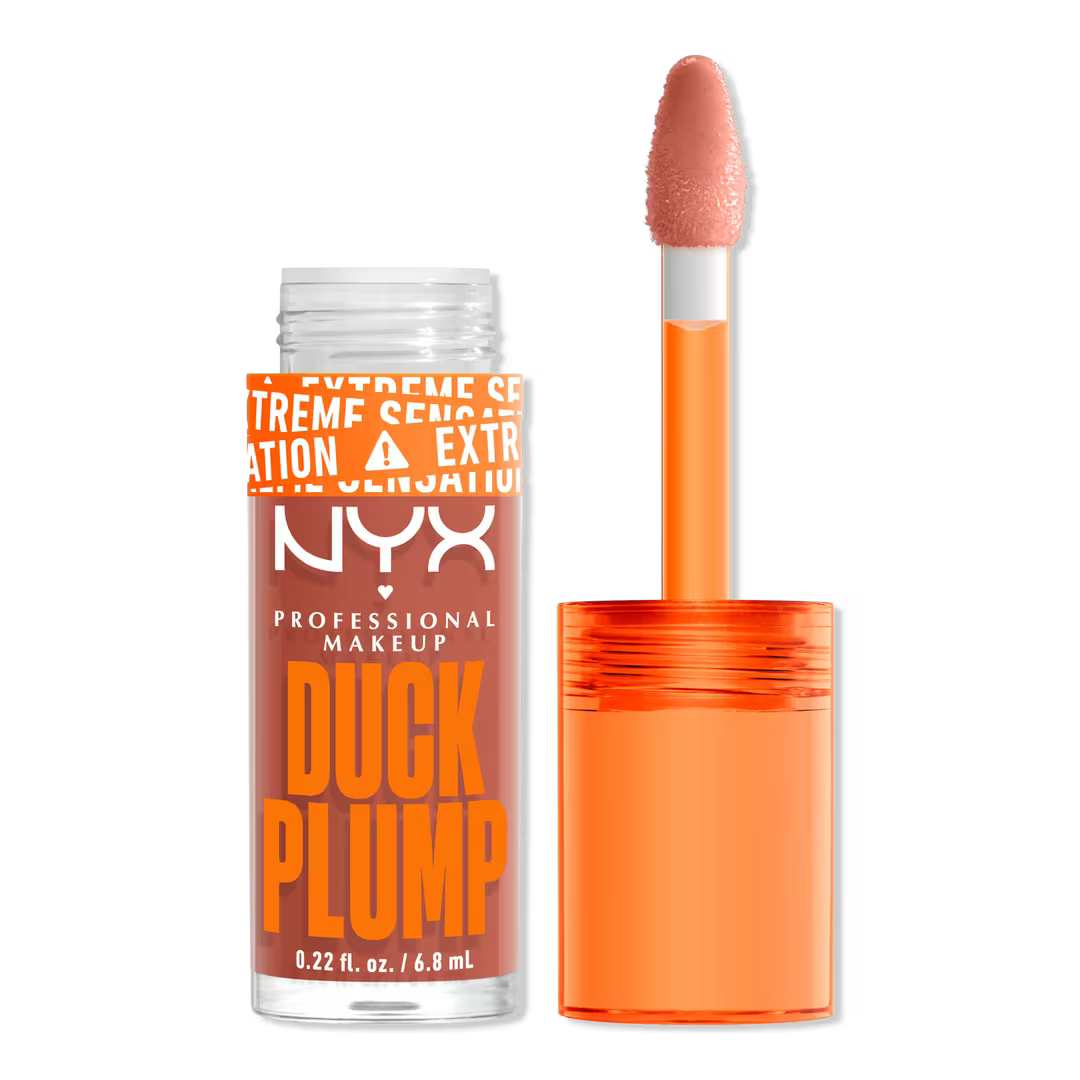 NYX Professional Makeup Duck Plump Lip Plumping Lip Gloss Apri-Caught 6.8mL
