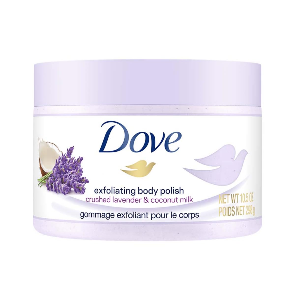 Dove body scrubs exfoliating body scrub lavendar & coconut milk