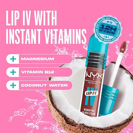 NYX Professional Makeup Lip I.V. Hydrating Lip Gloss Stain Hydra-Honey 5mL