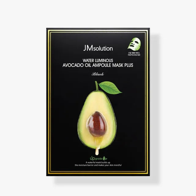 JMsolution Water Luminous Avocado Oil Ampoule Mask Set Plus [35ml x 10 sheets]