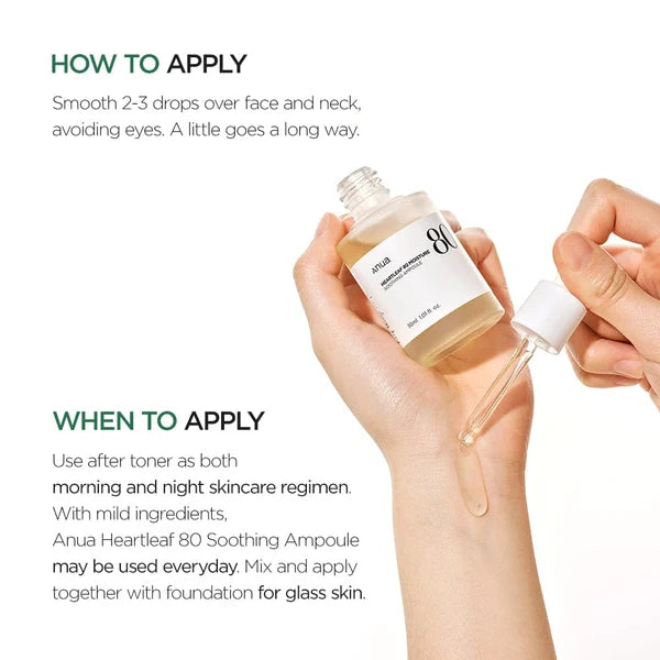 Anua - Heartleaf 80% Soothing Ampoule
