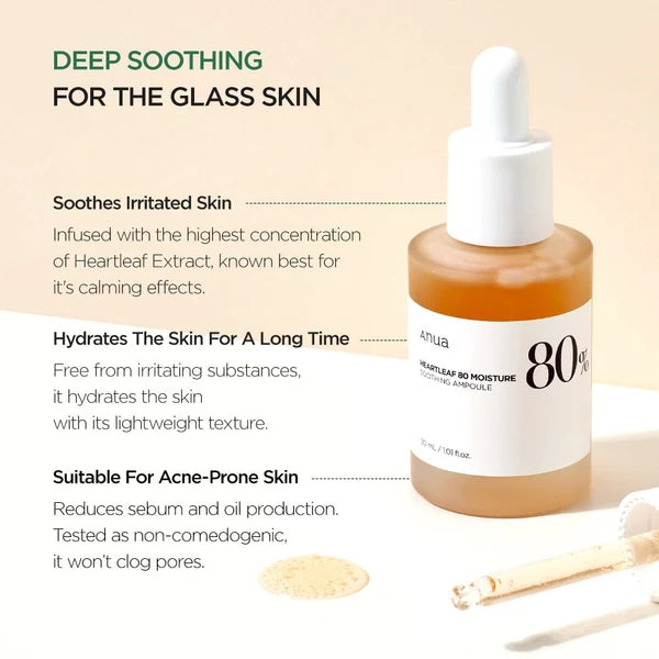 Anua - Heartleaf 80% Soothing Ampoule
