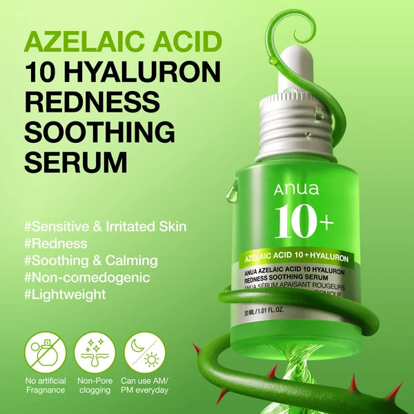 Anua - Azelaic Acid 10 Hyaluron Redness Soothing Serum