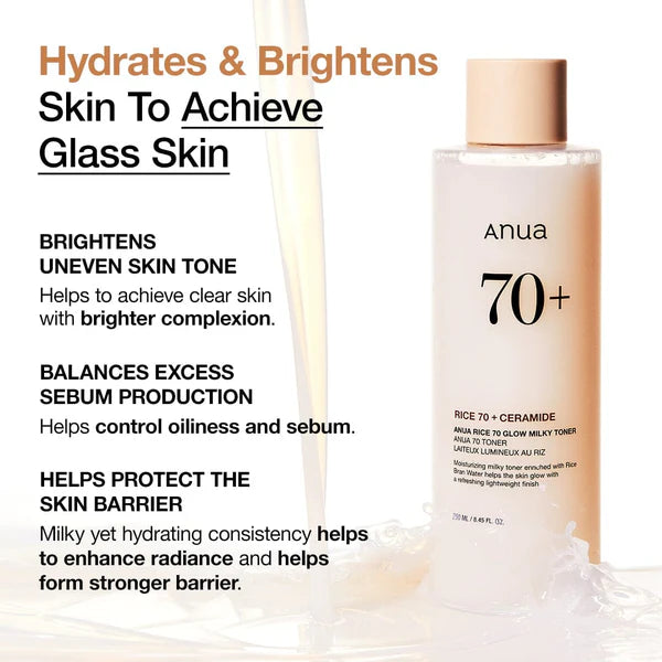 Anua Rice 70 Glow Milky Toner [250ml]